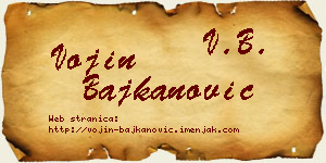 Vojin Bajkanović vizit kartica